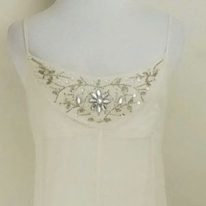 Willow & Clay High Low Ivory Jeweled Dress